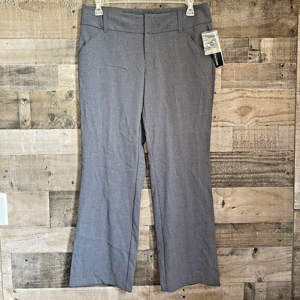 Daisy Fuentes Pants Womens‎ Size 12 S Heather Gray Straight Leg My Favorite Pant
